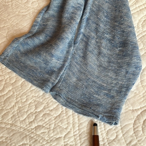 Eileen Fisher Asymmetrical Top Women’s Large Italian Blue Lagenlook Coastal Flaw - Picture 14 of 16